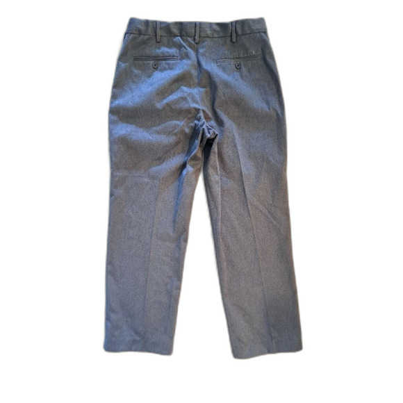 Lands' End Traditional Fit Straight Leg Gray Slacks Trousers Pants Uniform sz 34 - Picture 2 of 5